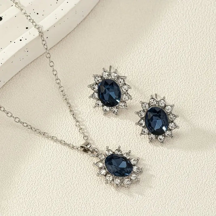 Dark Sapphire Jewelry Set