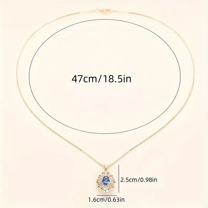 Gold Sapphire stone Necklace