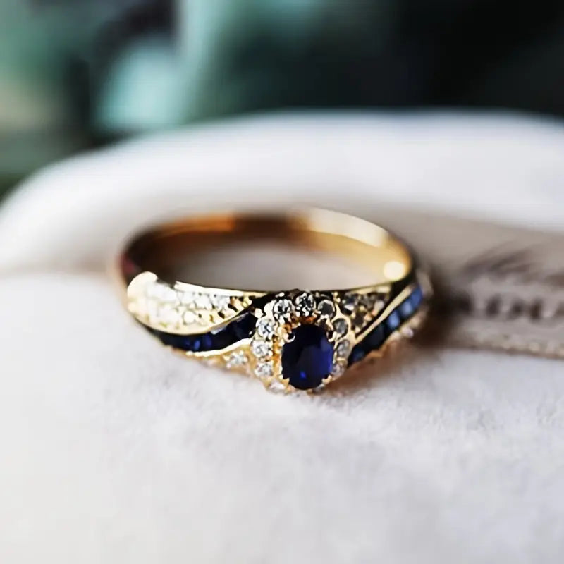 Chic Ocean Gold Ring