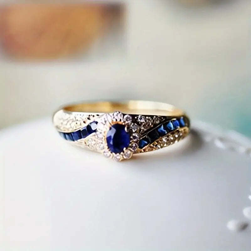 Chic Ocean Gold Ring