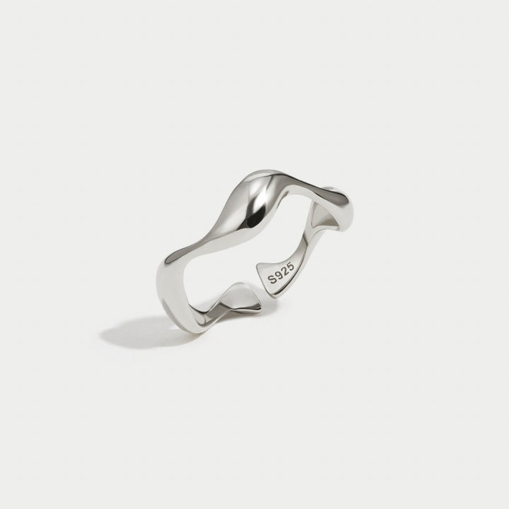 Silver Wave Adjustable Ring