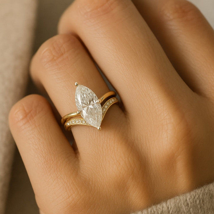 Drop Crown Gold Ring