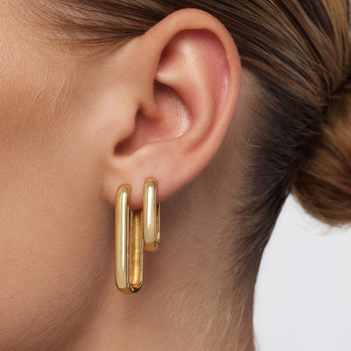 Large Icon Hoops | Gold