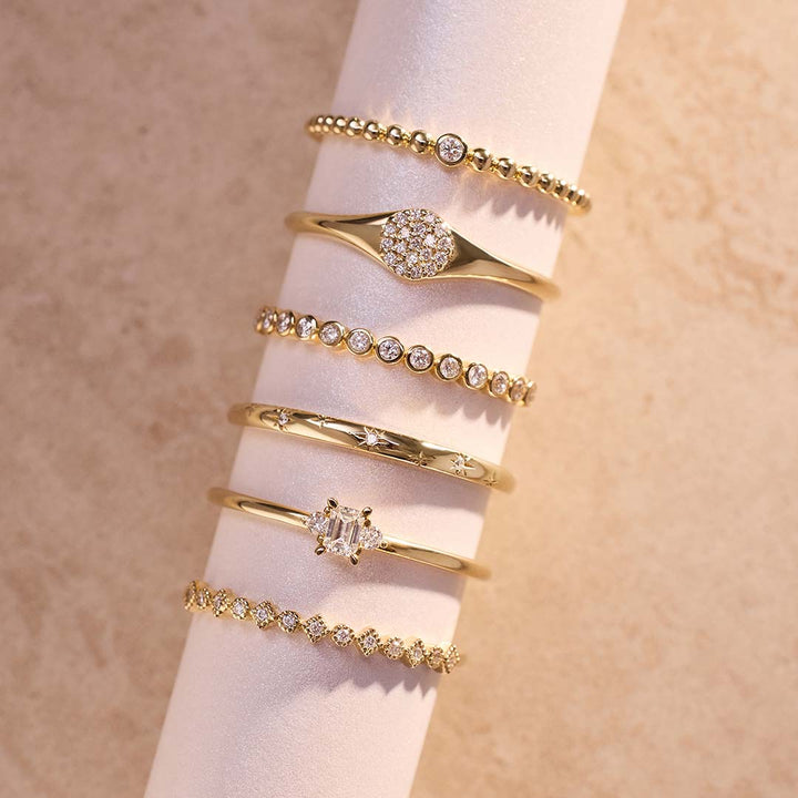 Diamond Bubble Ring | White Gold