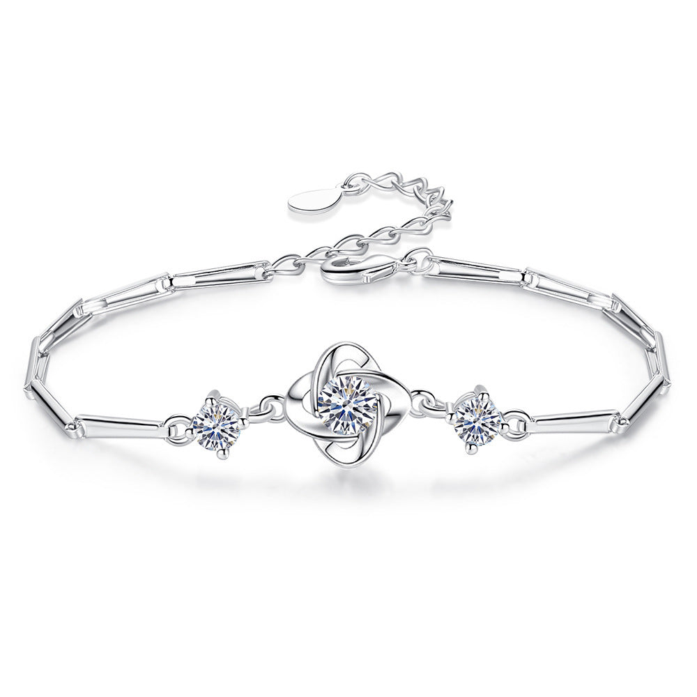 Seren Clover Loop Set | White Gold