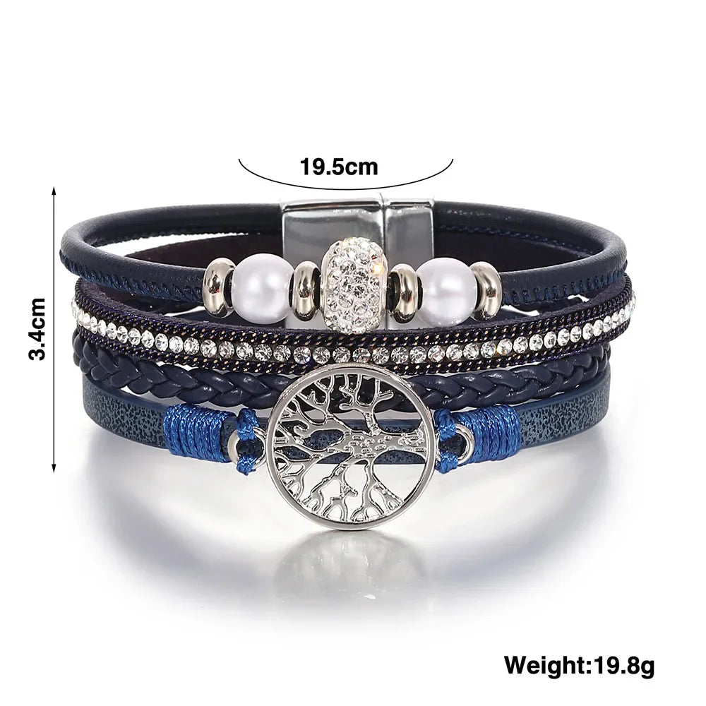 Tree of Life Rhinestone Bracelet
