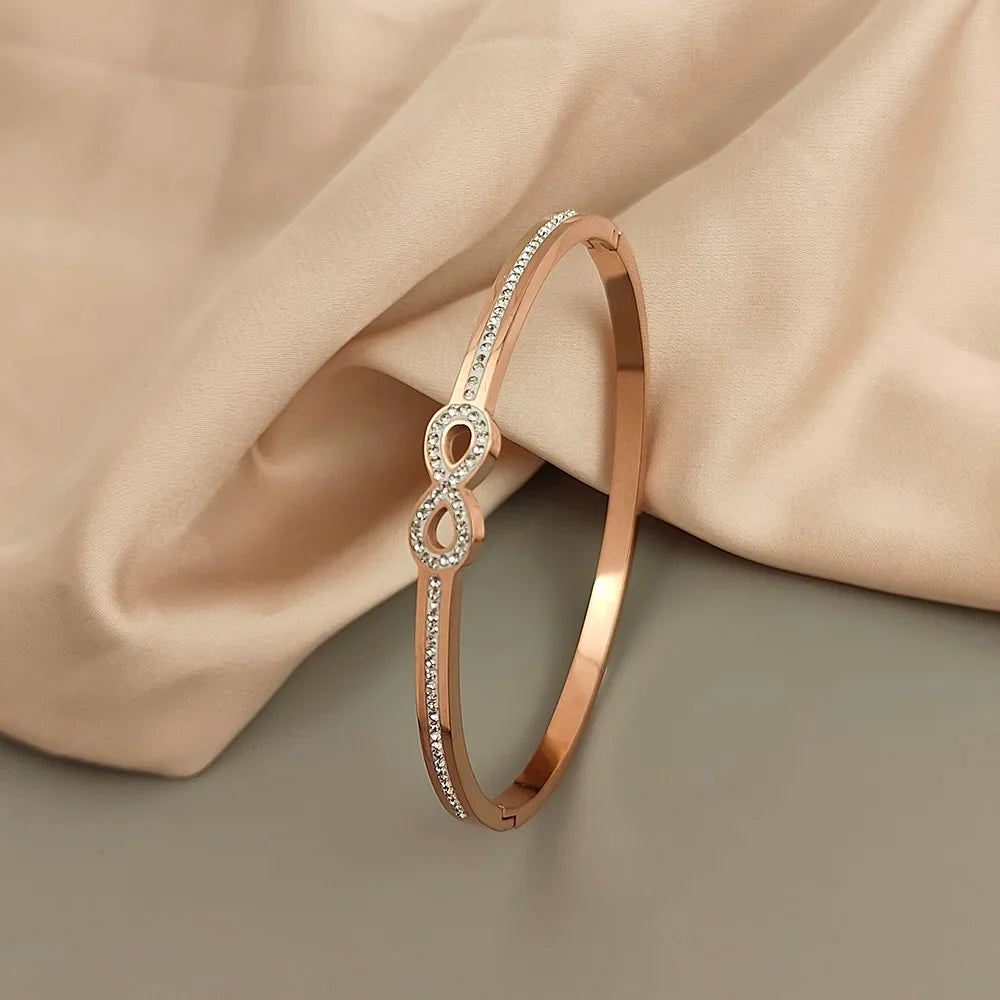 Luxury Crystal Infinity Bangle