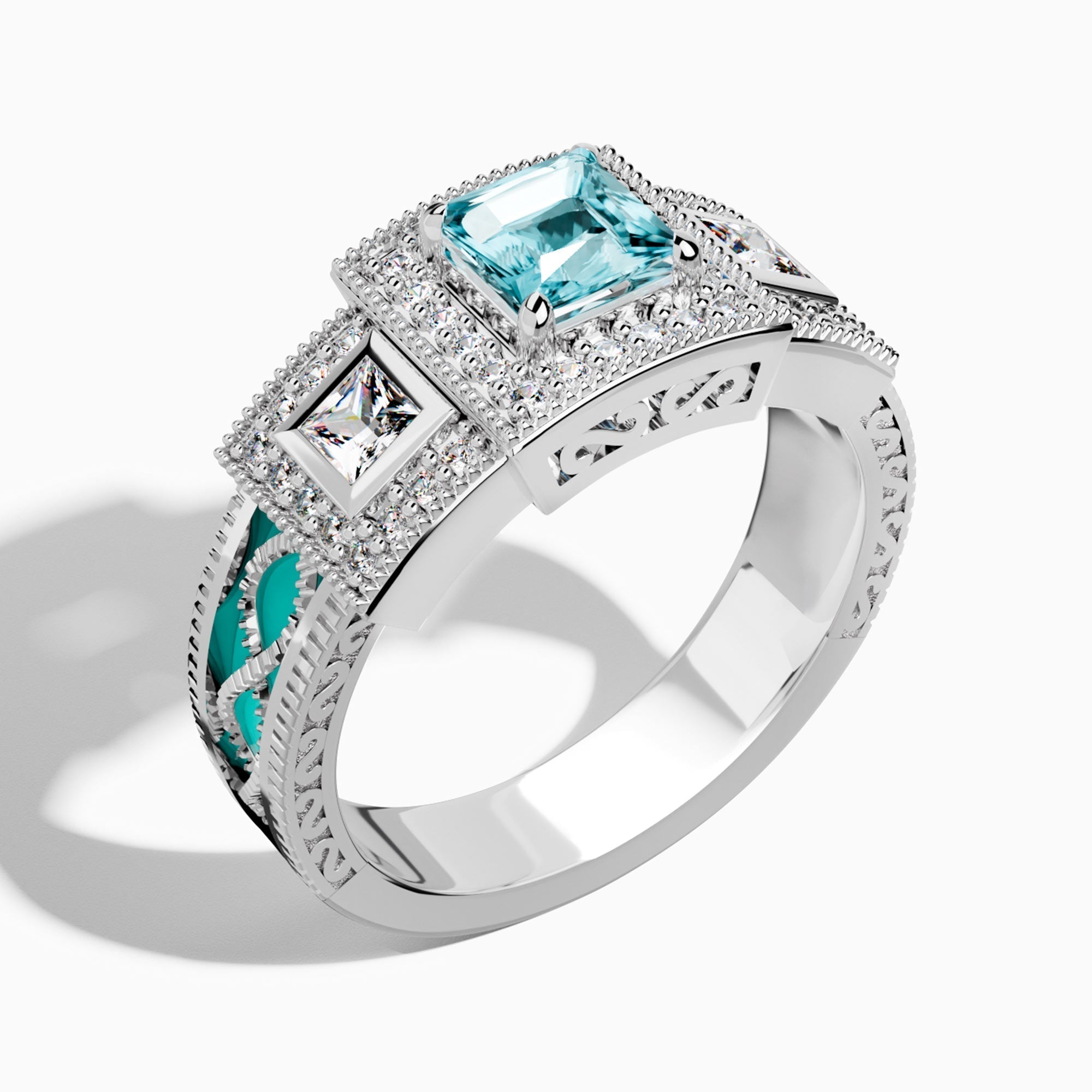 Azure Lighthouse Ring Aquamarine Austin & Olivia Jewelry