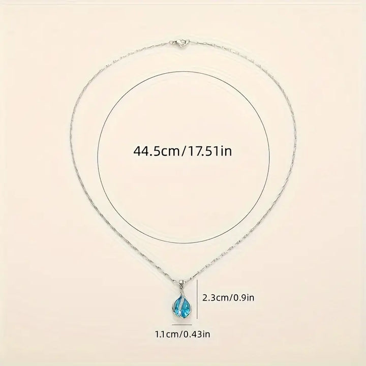 Chic Blue Stone Necklace