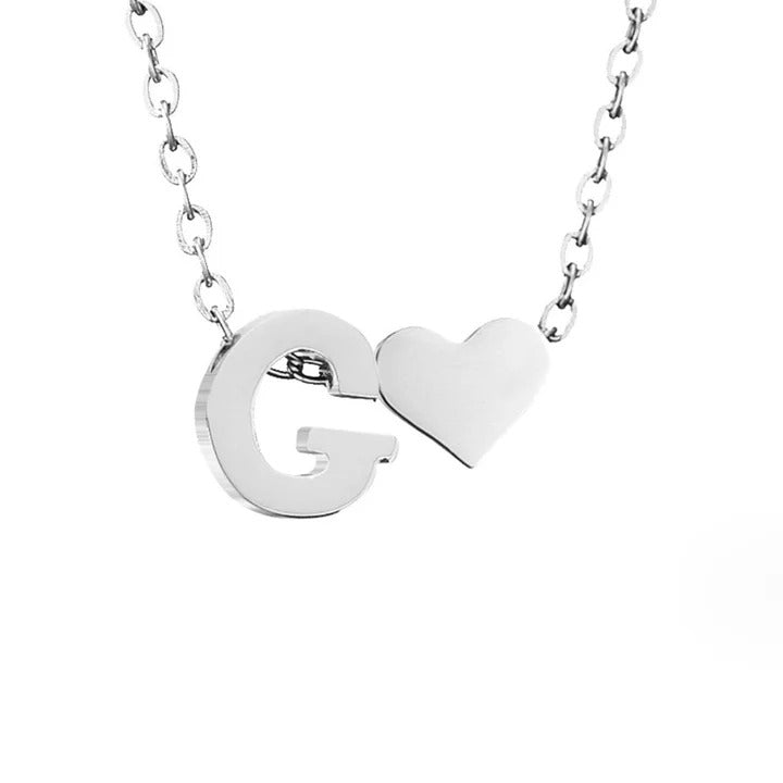 Forever Love & Letter Silver Necklace