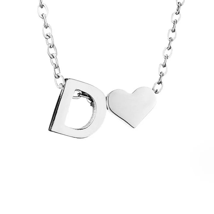 Forever Love & Letter Silver Necklace