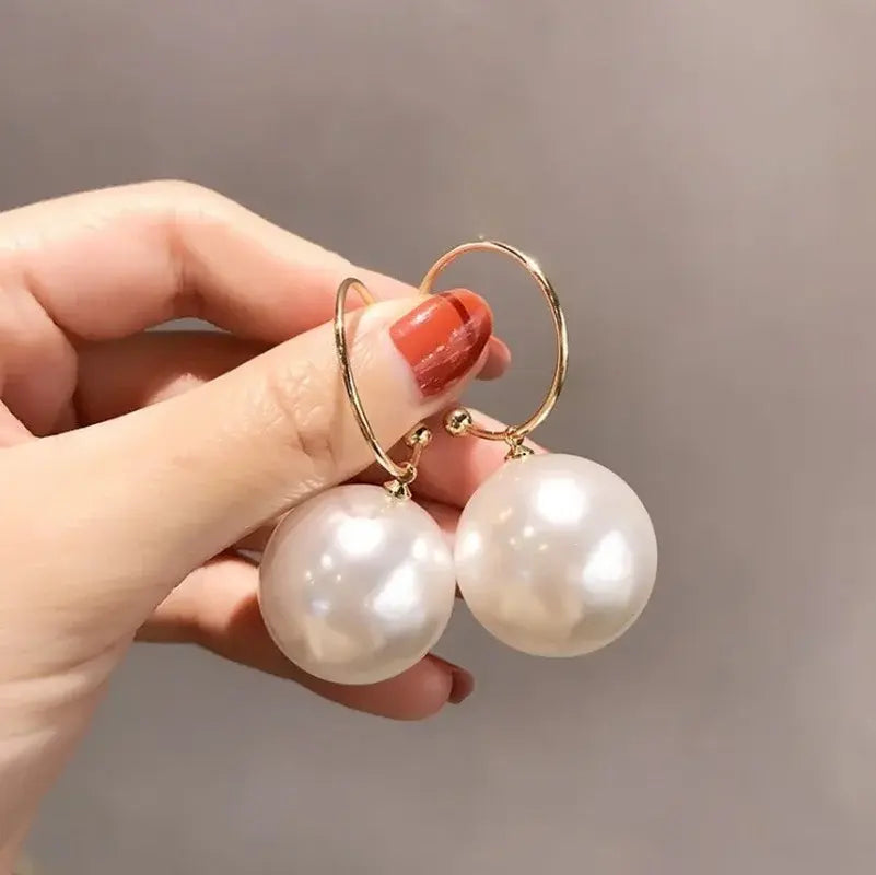 Elegant Large Pearl Earrings