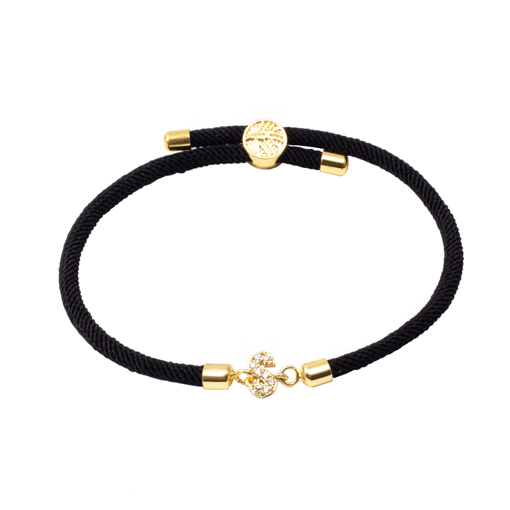 Personalized Unity Diamond Initial Bracelet