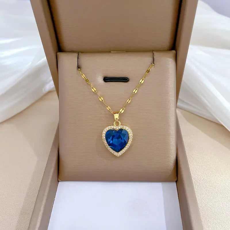 Gold Sapphire Necklace