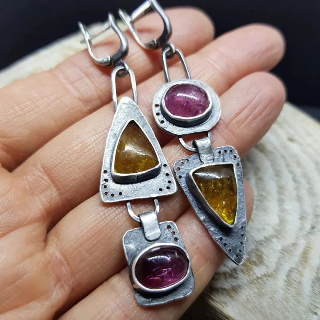 Retro Triangle Geometric Earrings