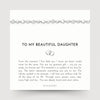 To My Daughter - I Love You Bracelet