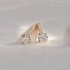 Zeke Micro Stud Gold Earrings