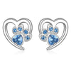 Paw and Heart Earrings with Zirconia