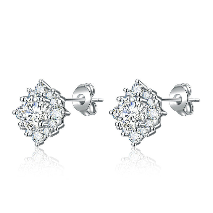 Luna Glow Earrings | White gold