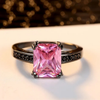 Vintage Pink Emerald Crystal Ring
