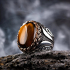Vintage Tiger Eye Silver Ring