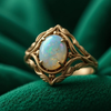 Vintage Opal Crown Gold Ring
