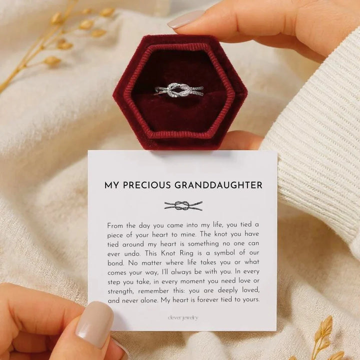 To My Granddaughter - Love Knot Ring