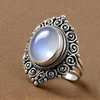 Vintage Moonstone Royal Silver Ring