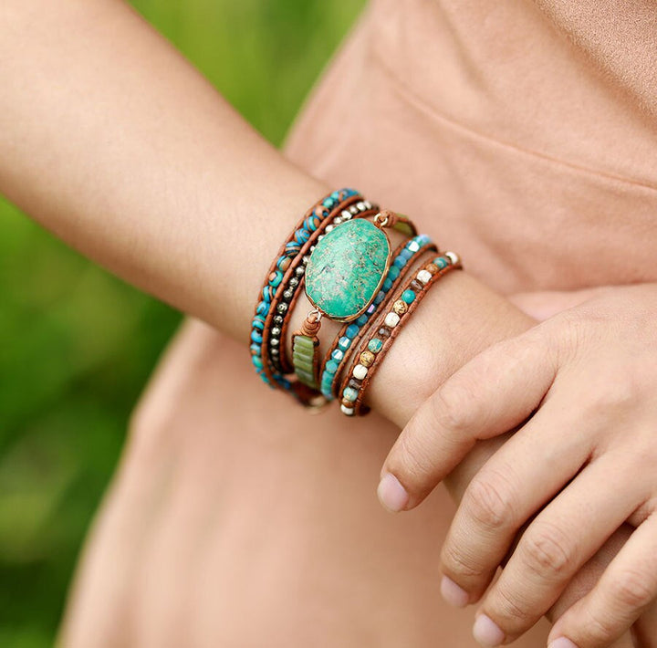 Healing Amazonite Protection Turquoise Bracelet