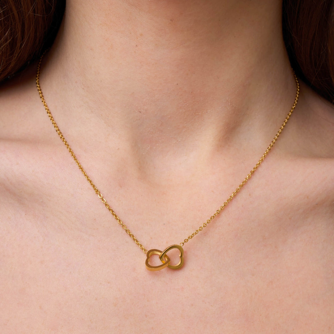 Personalised Double Hearts Necklace
