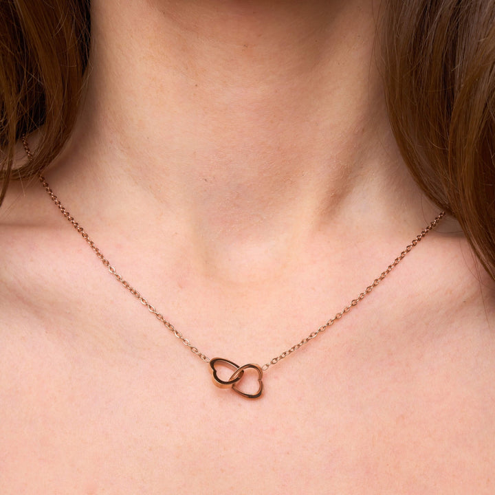 Personalised Double Hearts Necklace