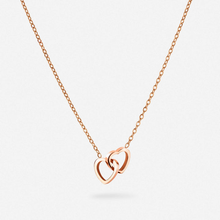 Personalised Double Hearts Necklace