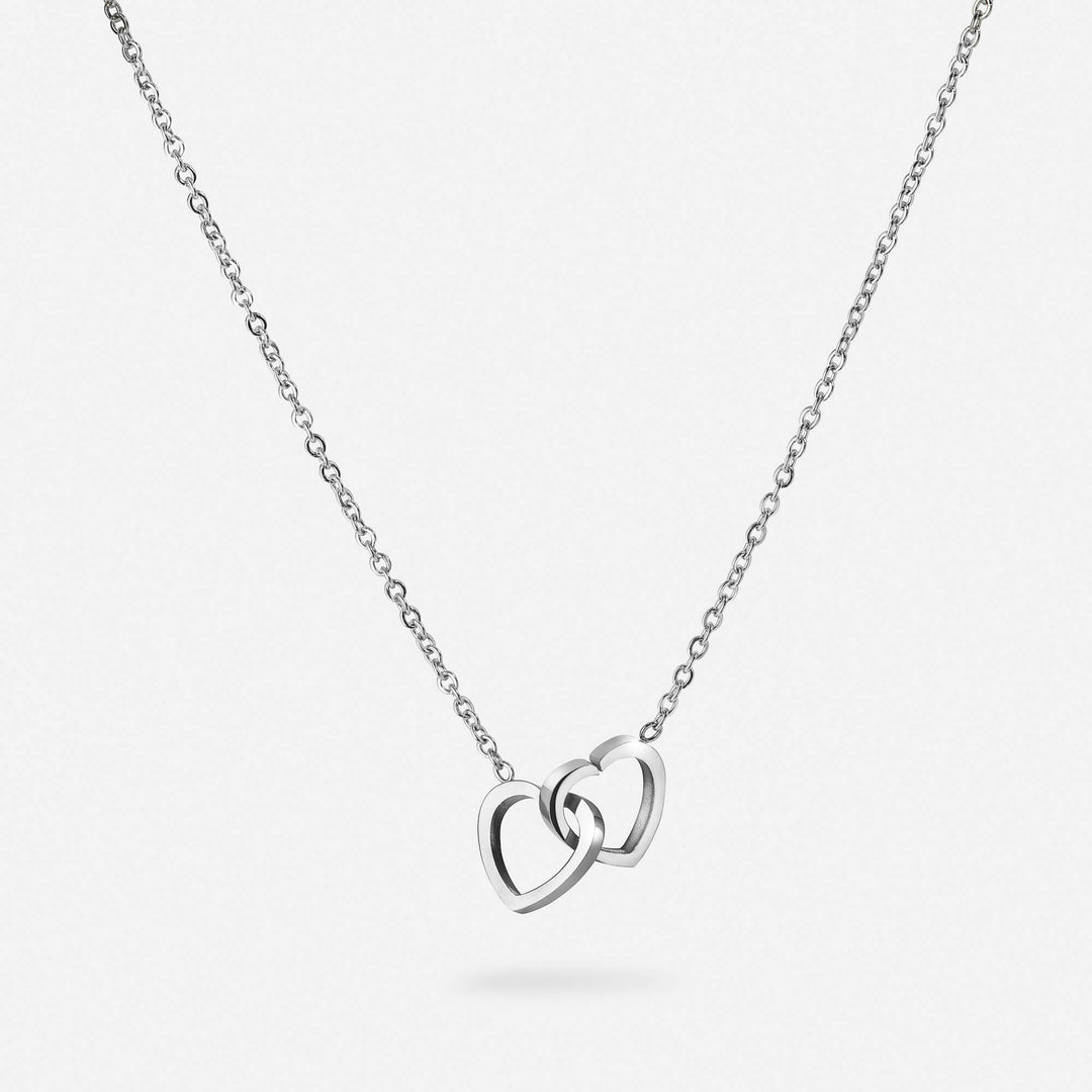 Personalised Double Hearts Necklace