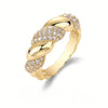 Crystalline Braided Gold Ring