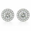 Glacé Glamour round Earrings | White gold