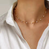 Gold Pearl Necklace