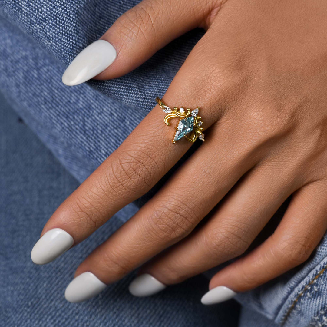 Ocean Crown Ring - Aquamarine