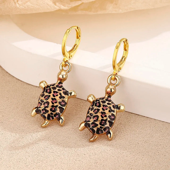 Sea Turtle Huggie Earrings Ocean Charm