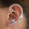 Silver Whisker Charm Earrings | White Gold