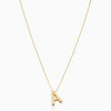 Love letter initial necklace | Gold