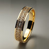 Exotic Fine Golden Hollow Ring