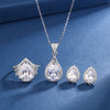 Aria Teardrop White Set | White Gold