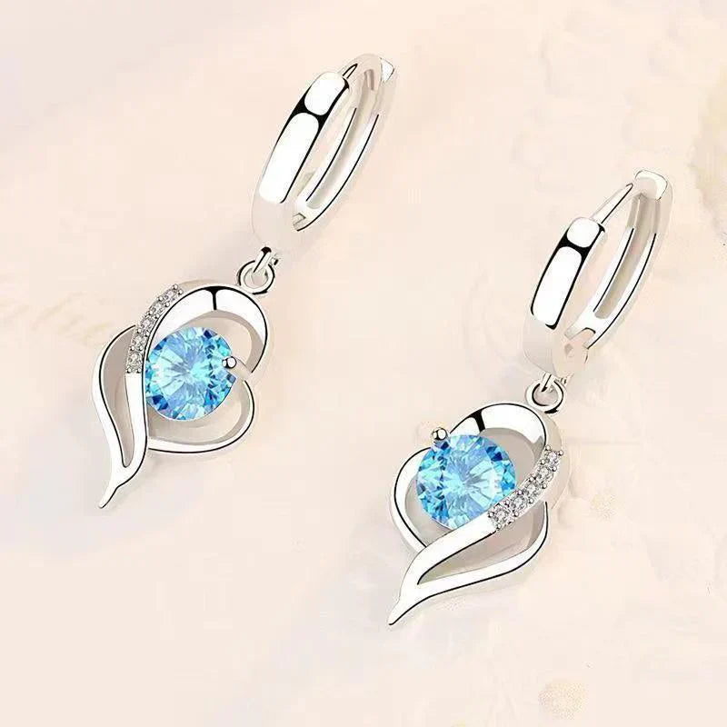 Elegant Heart Drop Earrings