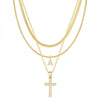Gold Cross Initial Set