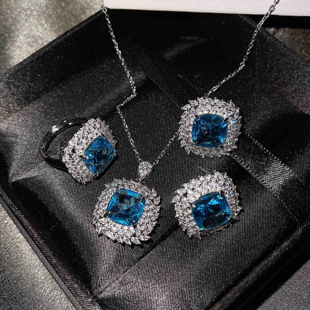 Caelith Verdane Pink Set | White Gold