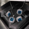 Caelith Verdane Blue Set | White Gold