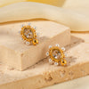 Chic Gold Earrings with Pearls