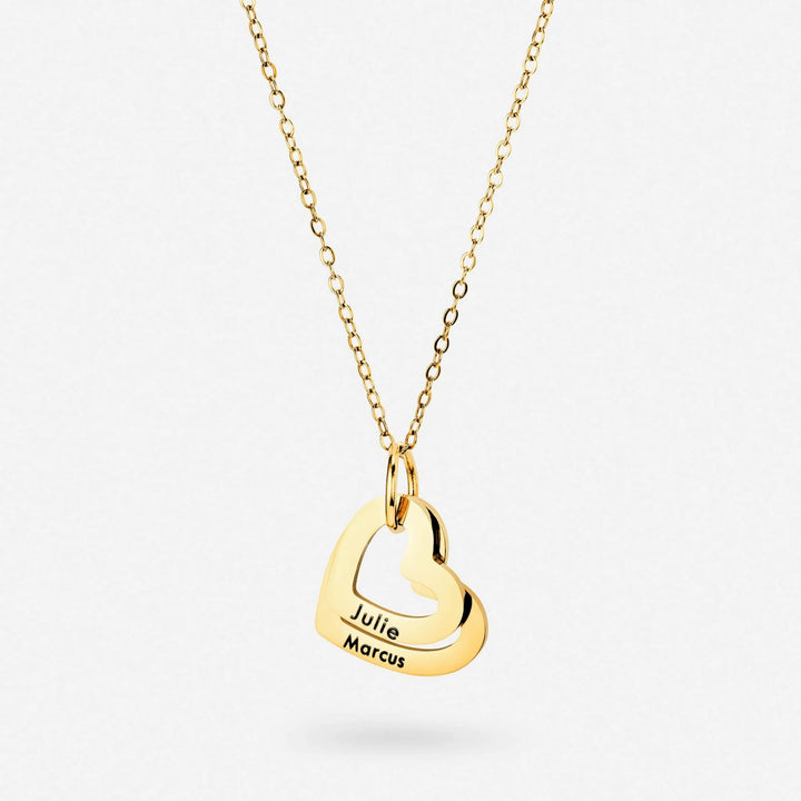 Personalised Hearts Pendant Necklace