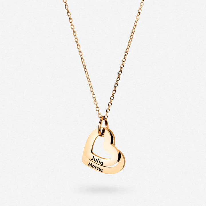 Personalised Hearts Pendant Necklace