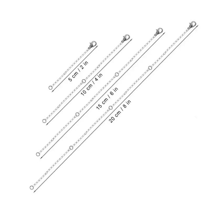 4pc Necklace Extender (2-8 in) (5-20 cm)